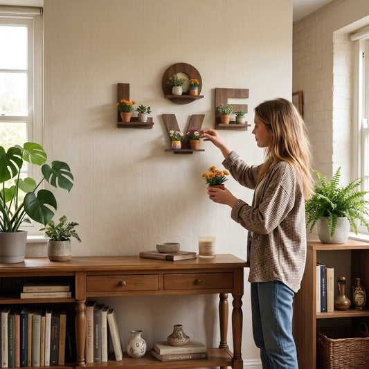 4PCs Wooden LOVE Wall Shelf (6x5 Inch)
