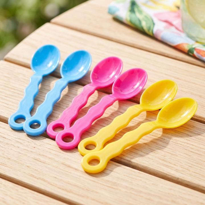 6PCs Colorful Plastic Spoon Set