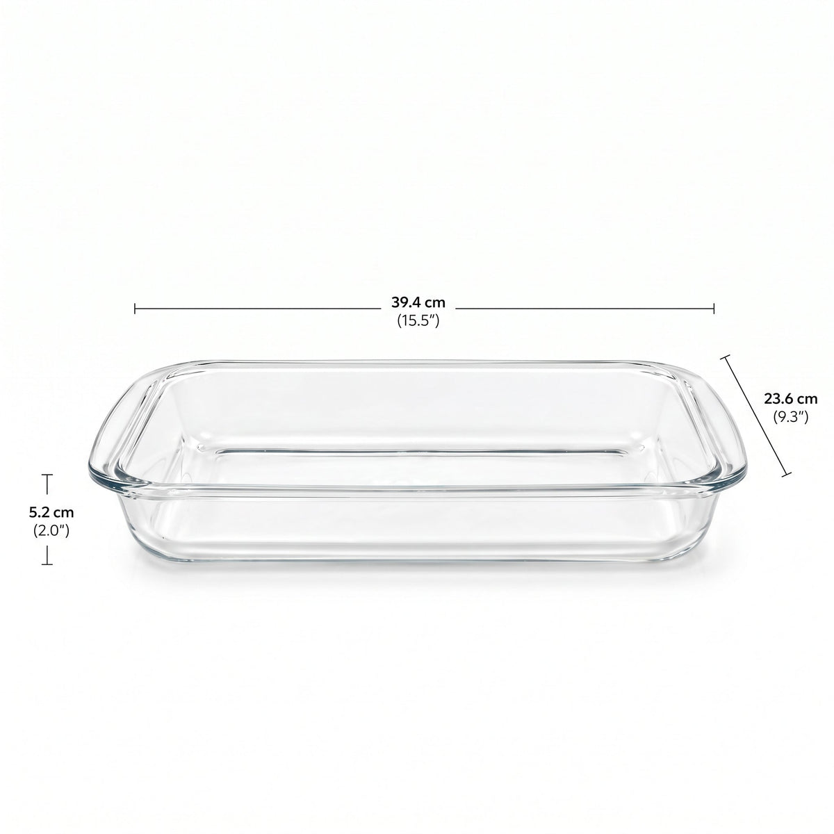 Heat Resistant Glass Bake Dish With Handles