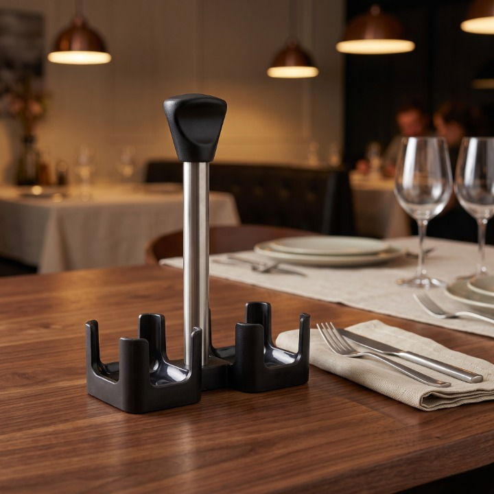 Elegant Glass Salt & Pepper Cruet Set