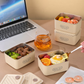 3PCs Stainless Steel Square Insulated Boxes With Thermal Bag