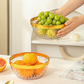 Gold Trim Clear Plastic Punch Bowl