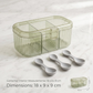 3-Section Kitchen Spice Storage Box