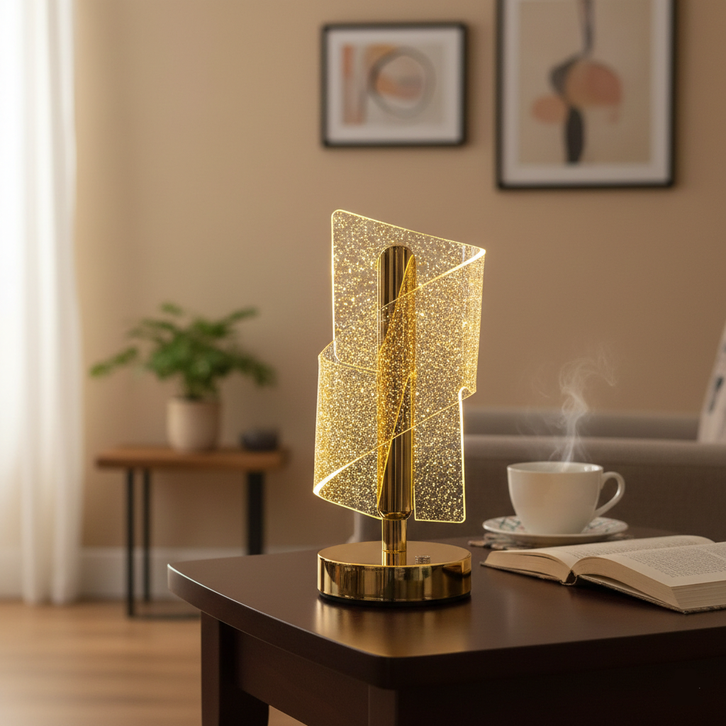 Rechargeable LED Crystal Table Lamp