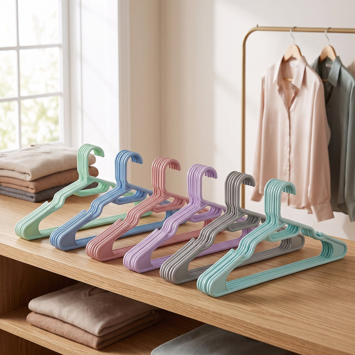 6PCs Anti-Slip Clothes Hanger Set