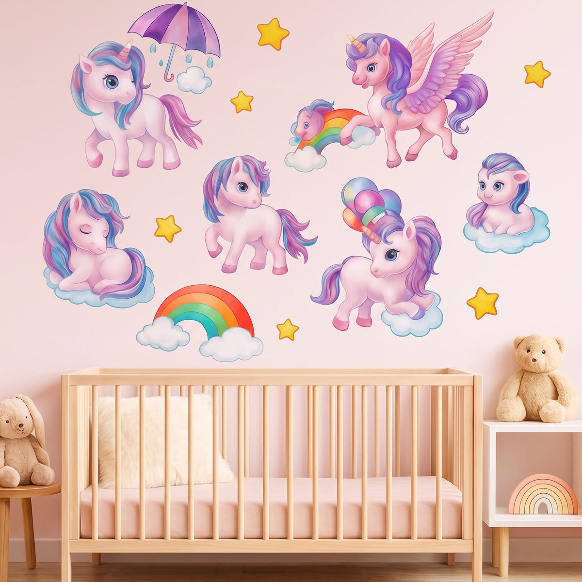 3D Unicorn Decorative Wall Sticker (Random Design)