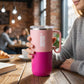 Double Wall Coffee Mug With Sliding Lid 600ML