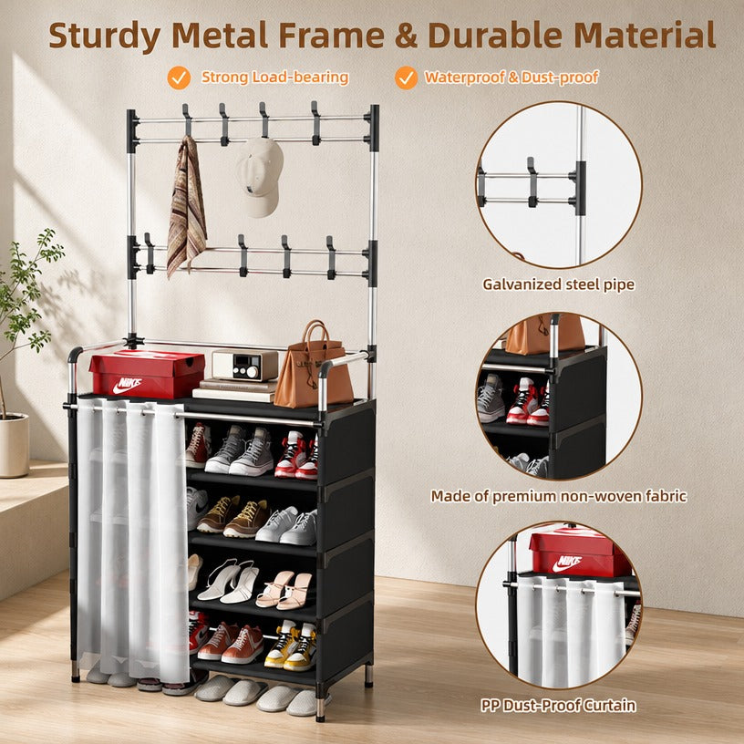 Multi-Functional Shoe & Hat Rack