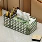 Acrylic Tissue Box Holder with Storage Compartments