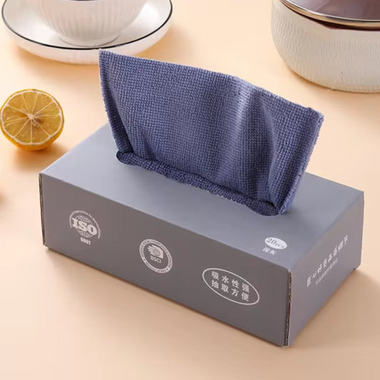 Removable Microfiber Cleaning Rags (20 wipes Box)