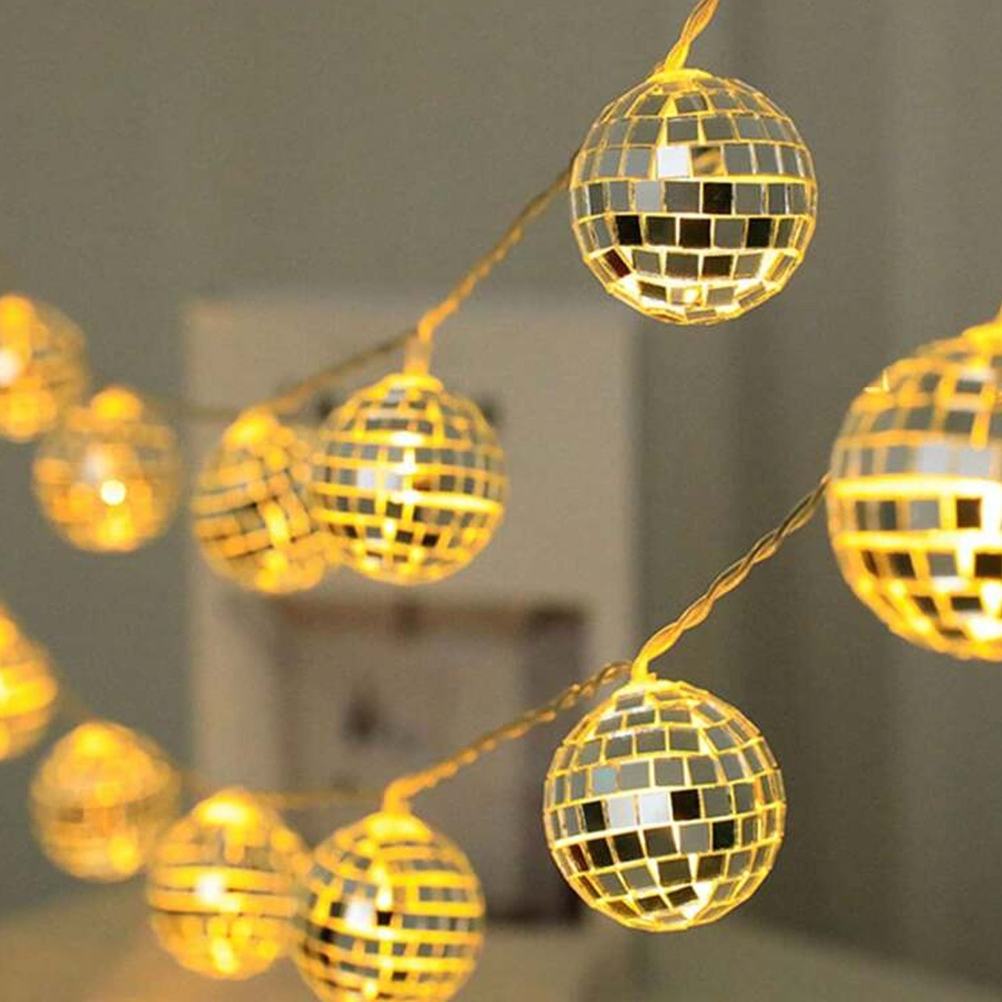 Mirror Disco Ball String Lights