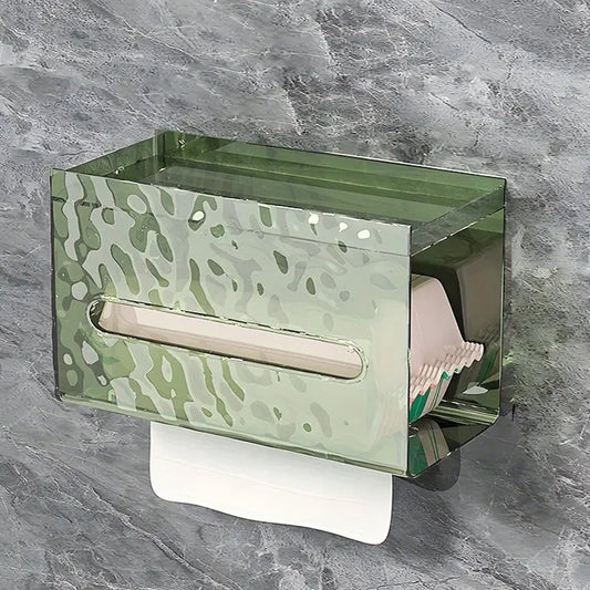 Glacier Pattern Tissue Box Holder and Organizer