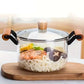 High Borosilicate Glass Cooking Pot With Lid & Handle 2.5L