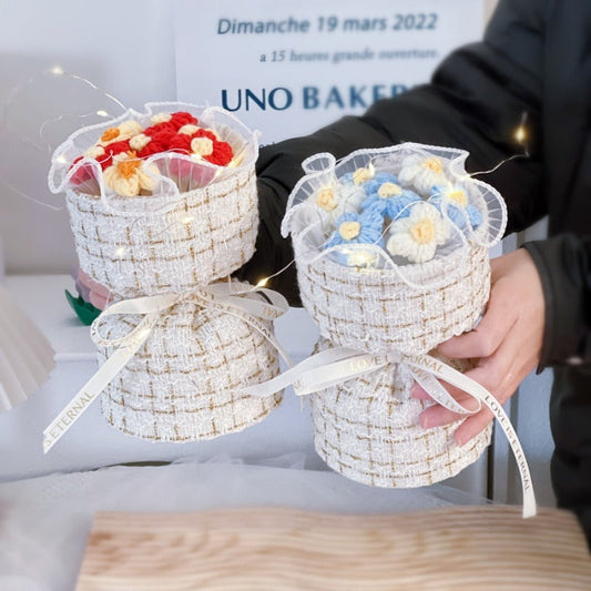 Creative Fabric Knitted Flower Bouquet