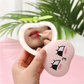 Peach-shaped Mini  Fan with Cosmetic Mirror & rechargeable