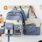 4pcs Girls School And Collage Bag