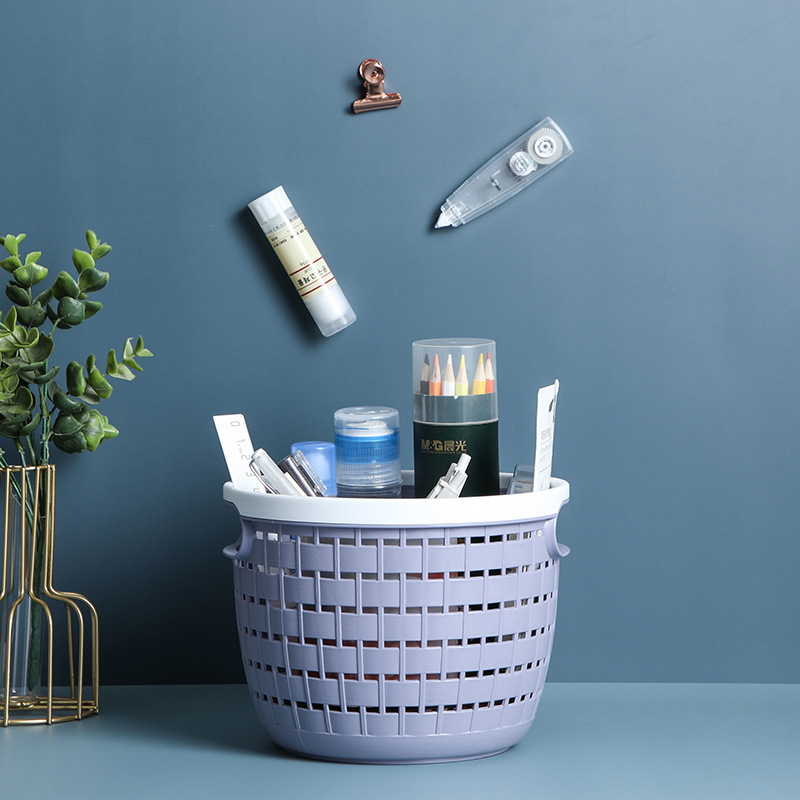 Mini Round Desktop Plastic Basket