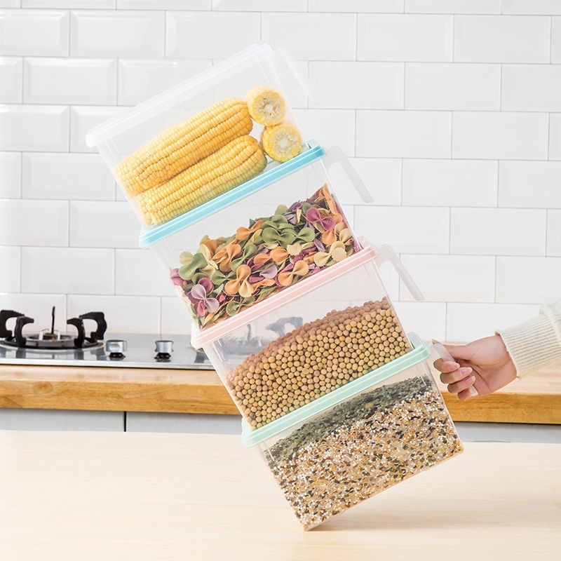 Plastic Fridge Storage Box with Lid & Handle