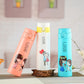 Creative Cartoon Printed Glass Water Bottle
