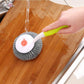 Pot Cleaning Steel Sponge with Long Handle