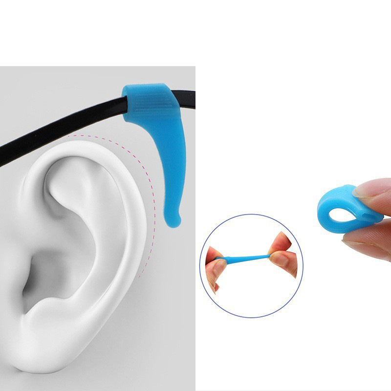 10pc Set - Silicone Anti Slip Ear Hooks For Glasses