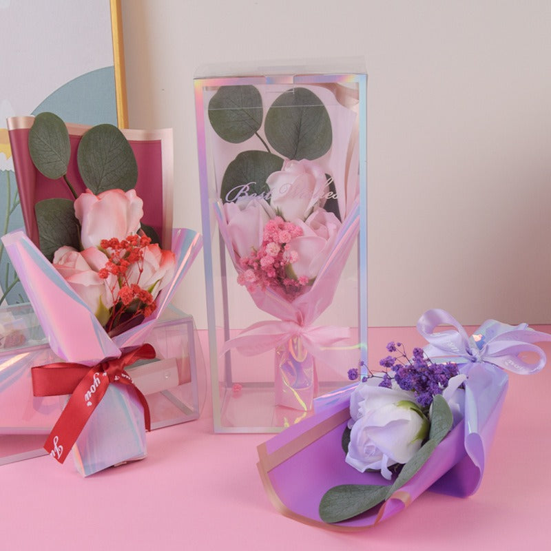 Creative Fabric Knitted Flower Bouquet