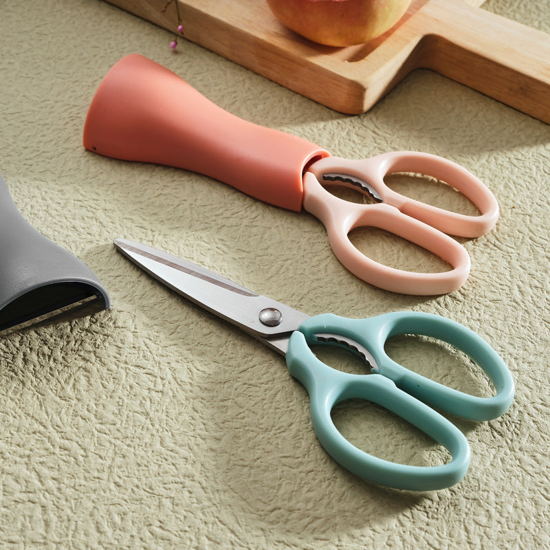 Multipurpose 2in1 Peeler And Scissors Set Kitchen Tool