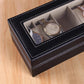 6 Slots Leather Printed Watch Organizer Box