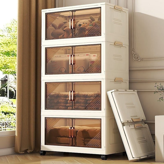 4 Layer Storage Cabinet with Transparent Doors