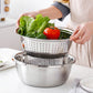Stainless Steel 2PCs Grater & Strainer Bowl