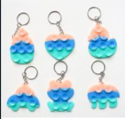 pack of 2-Squidopop Suction KeyChain for Kids & Adults (Random Design)