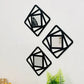 3PCs Hexagon Shape Wall Mirror (6x6 inch)