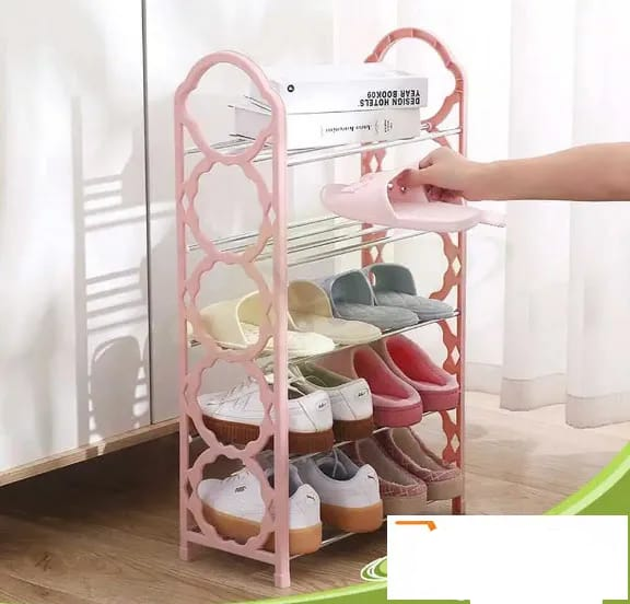 Stainless Steel 5-Layer Foldable Shoe Rack