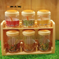 Spice Rack With 6 Airtight Jars