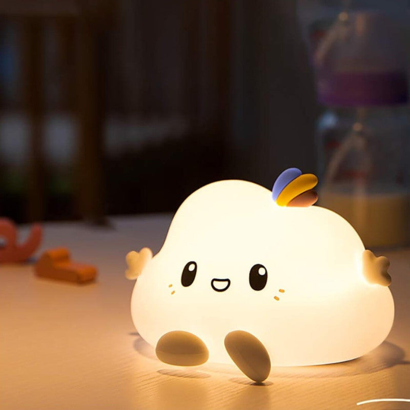 Cute Cloud Shape Rechargeable Silicone Table Lamp