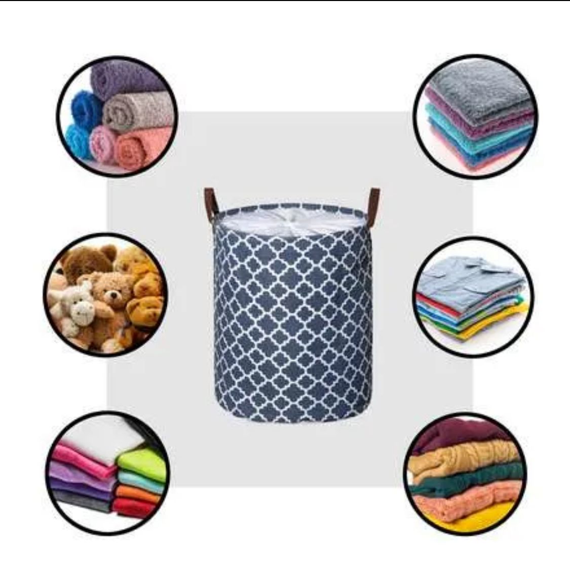 Multi-Purpose Foldable Clothes & Toys Organizer Basket