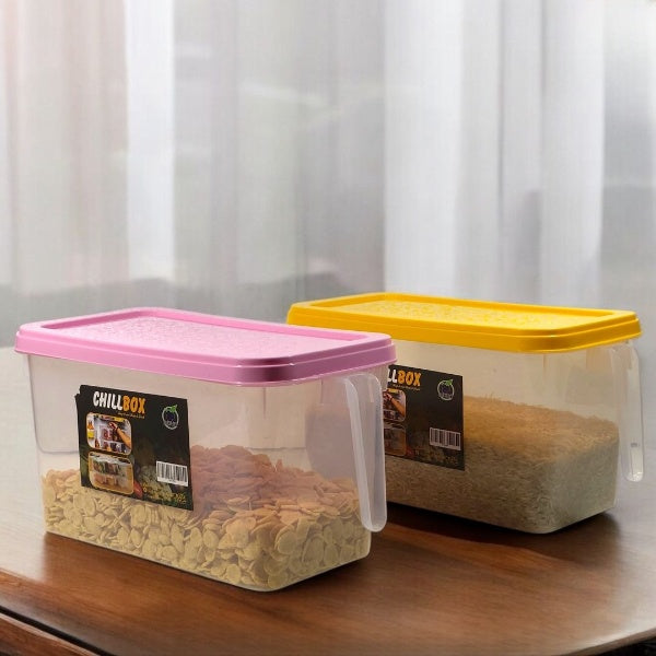Plastic Fridge Storage Box with Lid & Handle