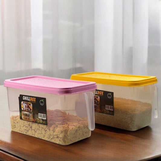 Plastic Fridge Storage Box with Lid & Handle