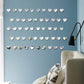 Heart Shape Acrylic Mirror Wall Sticker ( Approx 100 PCS)
