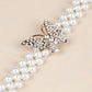 Elegant Butterfly Rhinestone Buckle Waist Belt