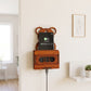 Portable Wooden Bear Mobile Holder