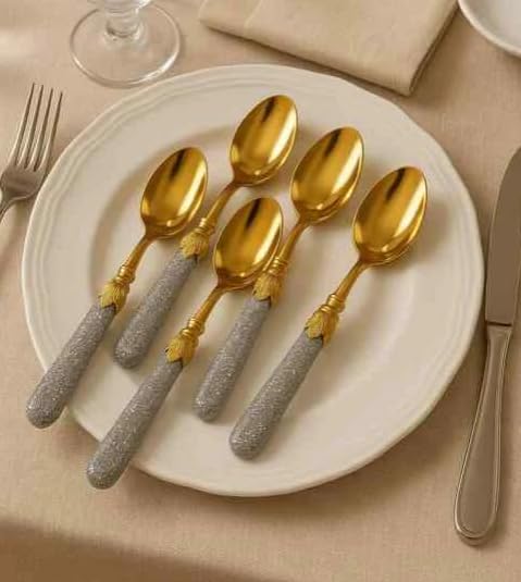 6PCs Stainless Steel Golden Spoon