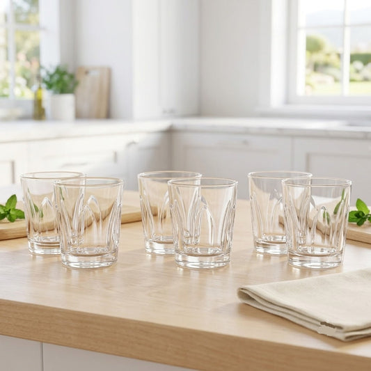 6PCs Crystal Wave Glass Set