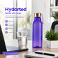 Golden Cap Plastic Water Bottle with Strap