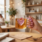 Elegant Crystal Heart Glass Mug With Handle