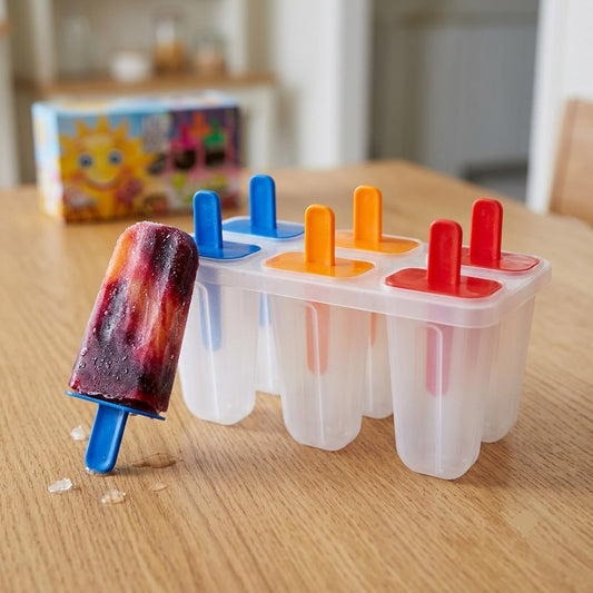 6PCs Reusable Ice Lolly Maker Set