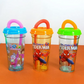 Kids Cartoon Printed Sip Sip Glass With Straw