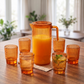 7PCs Plastic Ribbed Glass & Jug Set