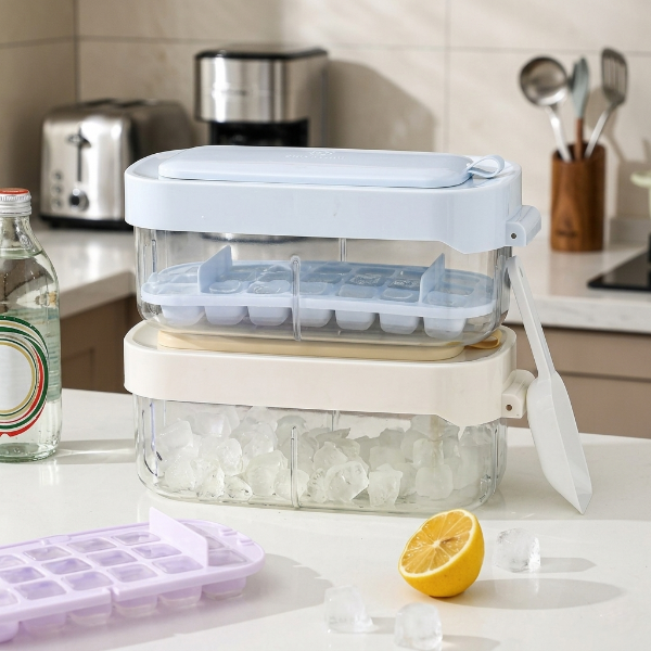 Pressing Ice Cube Mold Ice Tray Box