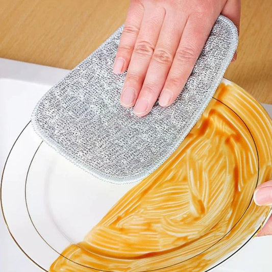 4Pcs Double-Side Dishwashing Sponge